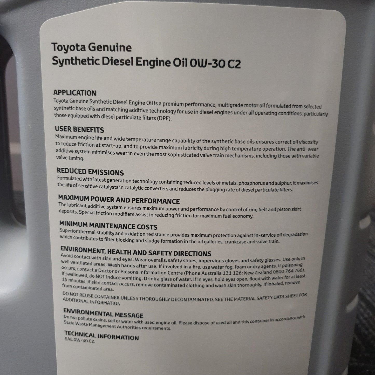 0W-30 Diesel Synthetic
