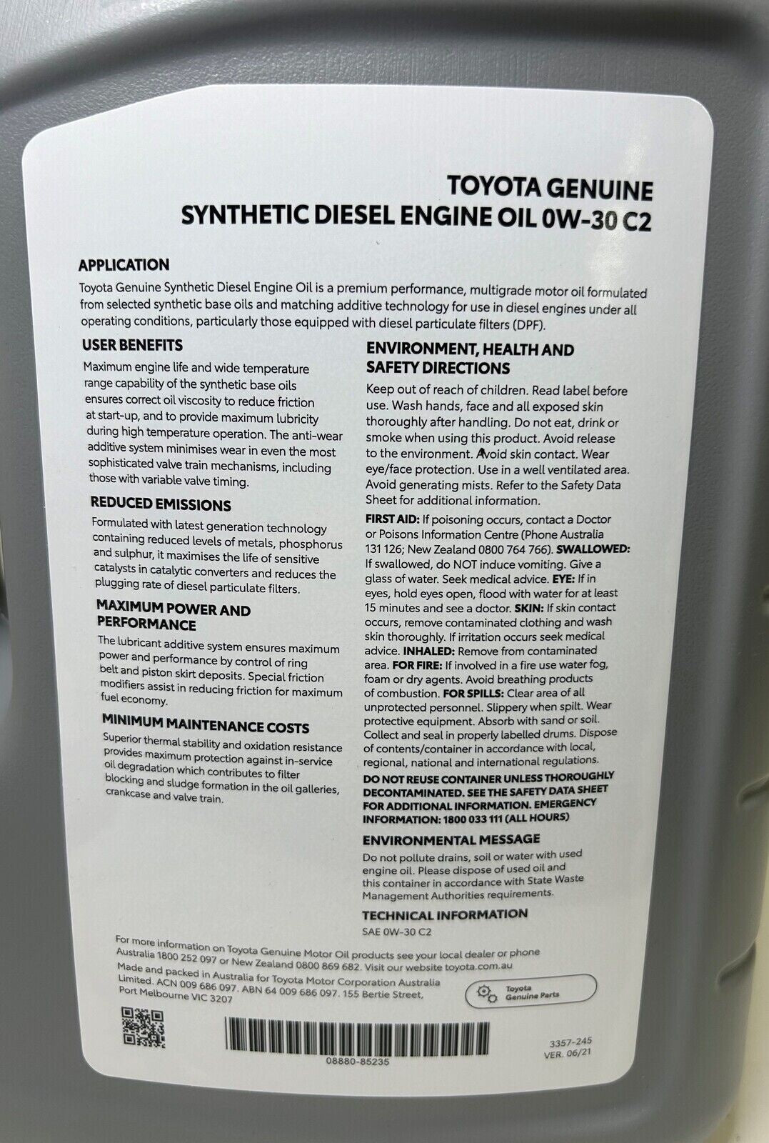 0W-30 Diesel Synthetic