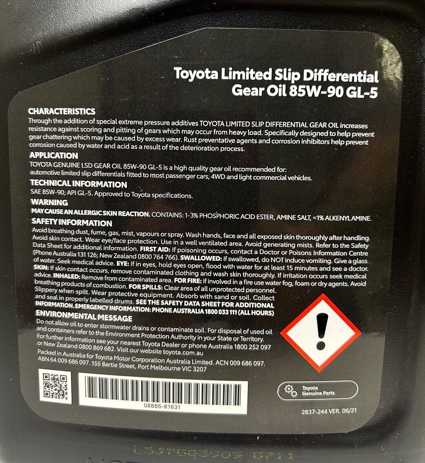 85W-90 LSD Gear Oil