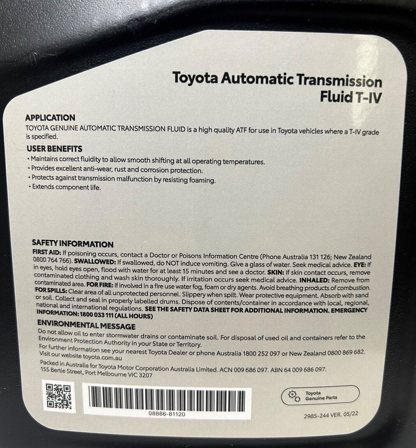 ATF 4LTR Type T-IV