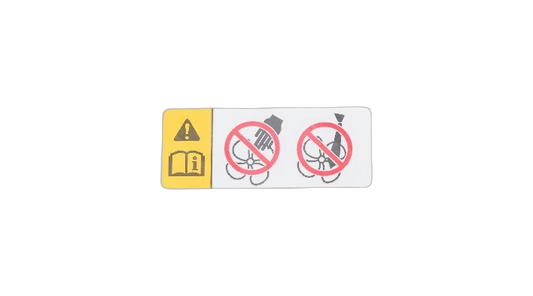 Label Cooling Fan Caution